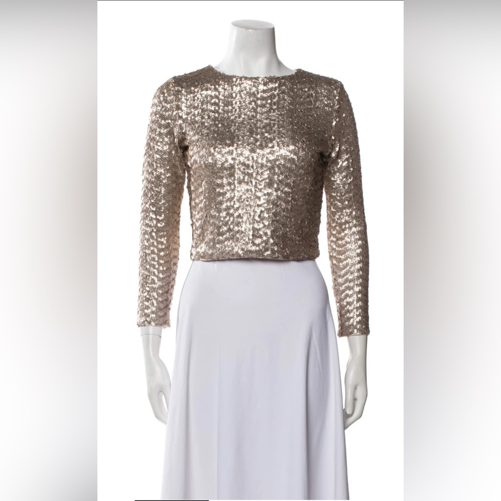 Alice + Olivia
Sequin Bateau Neckline Crop Top size small